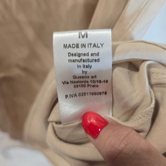 CLOTHE Made in Italy Sleeveless Top Beige Silk Blend Size M - Picture 5 of 7